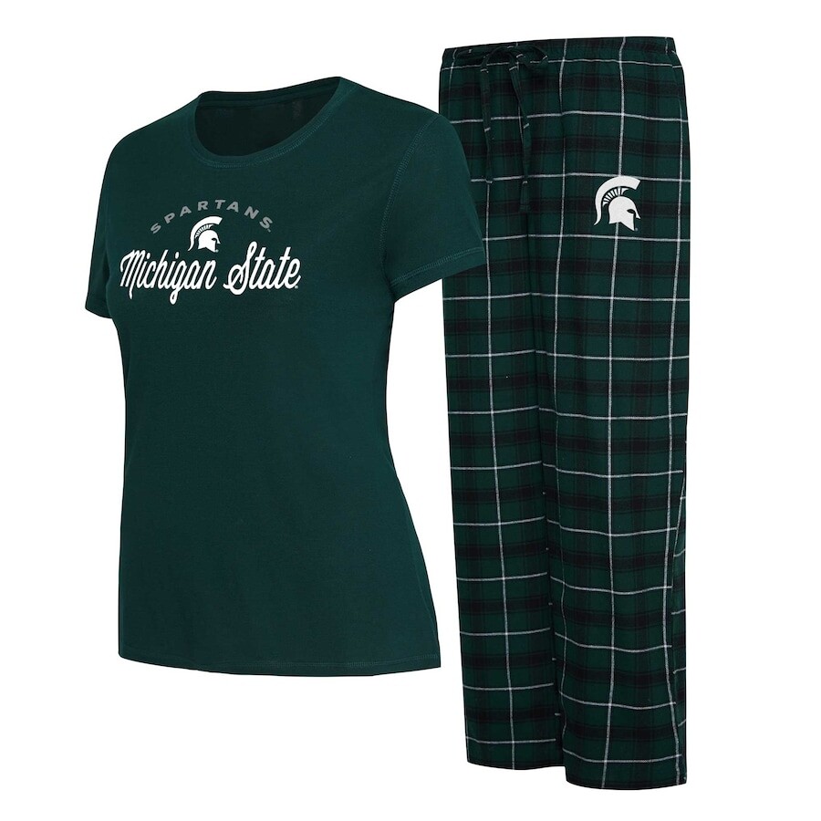 

Пижамный комплект Concepts Sport Michigan State Spartans, зеленый