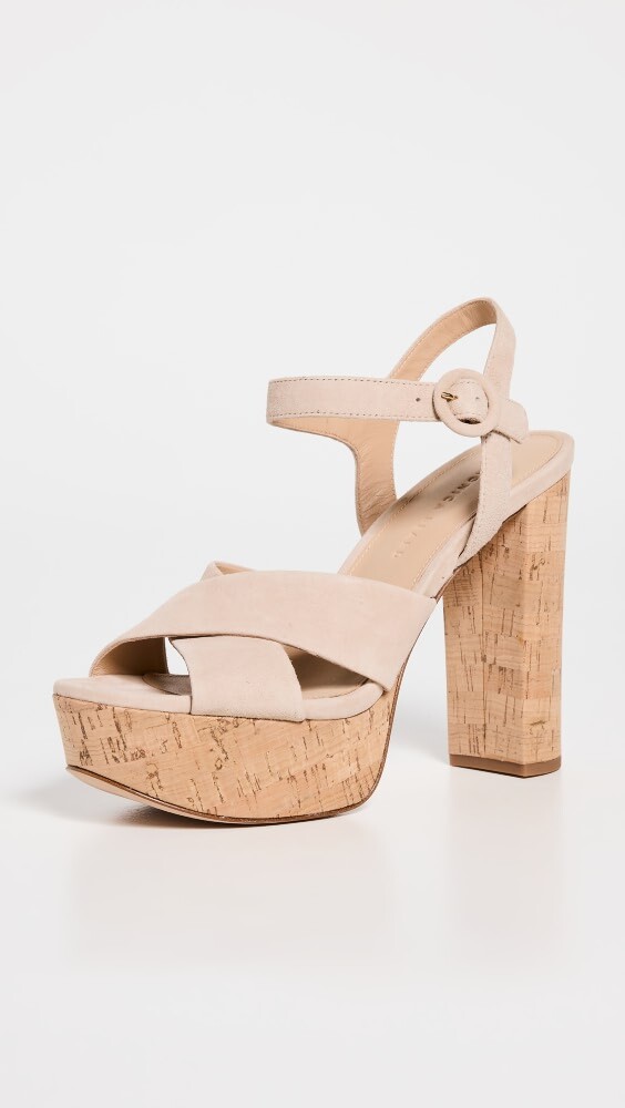 

Сандалии Veronica Beard Lucille Platform, экру