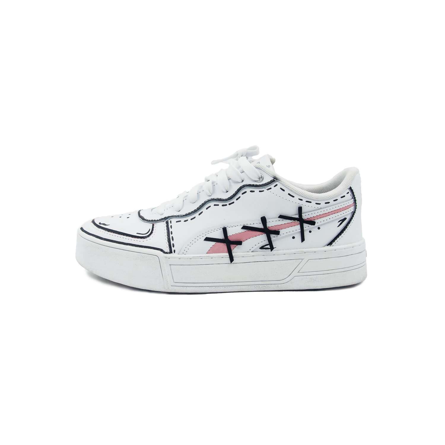 

Кроссовки Puma Skye Skateboarding Shoes Women's Low-top Pink, белый