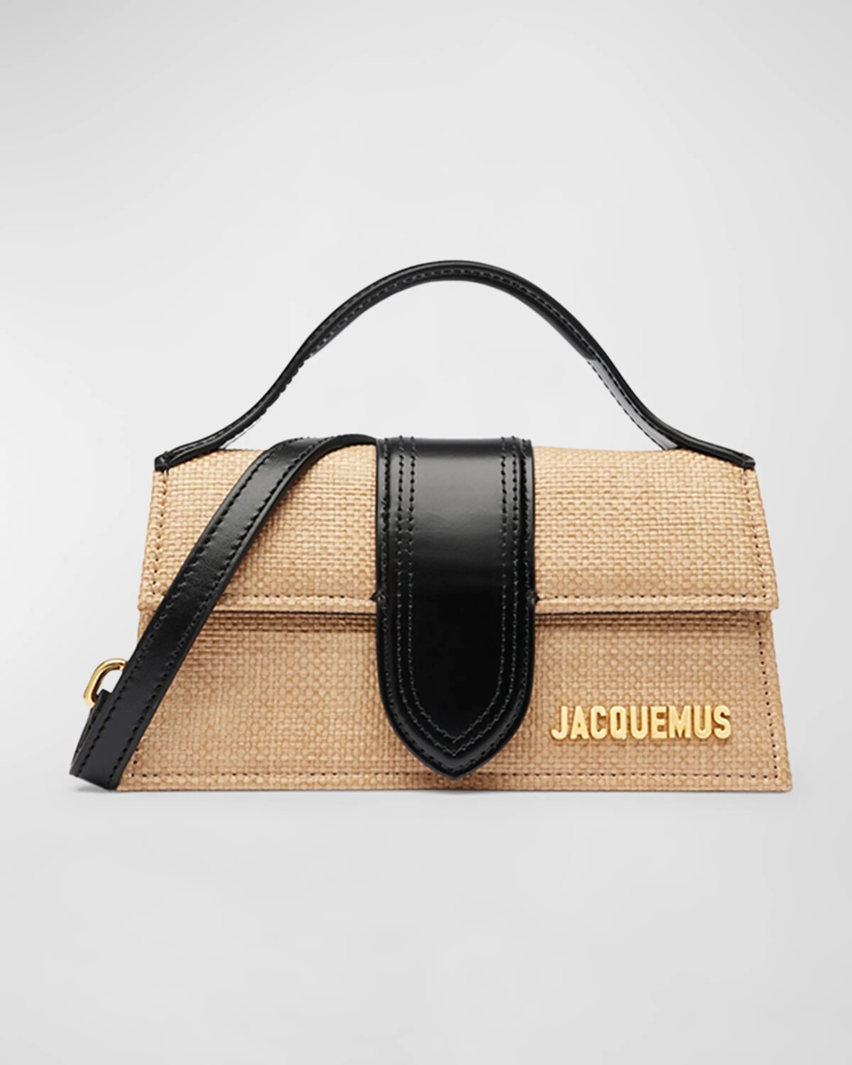 

Плетеная сумка Le Bambino с верхней ручкой Jacquemus, цвет Ivory Black