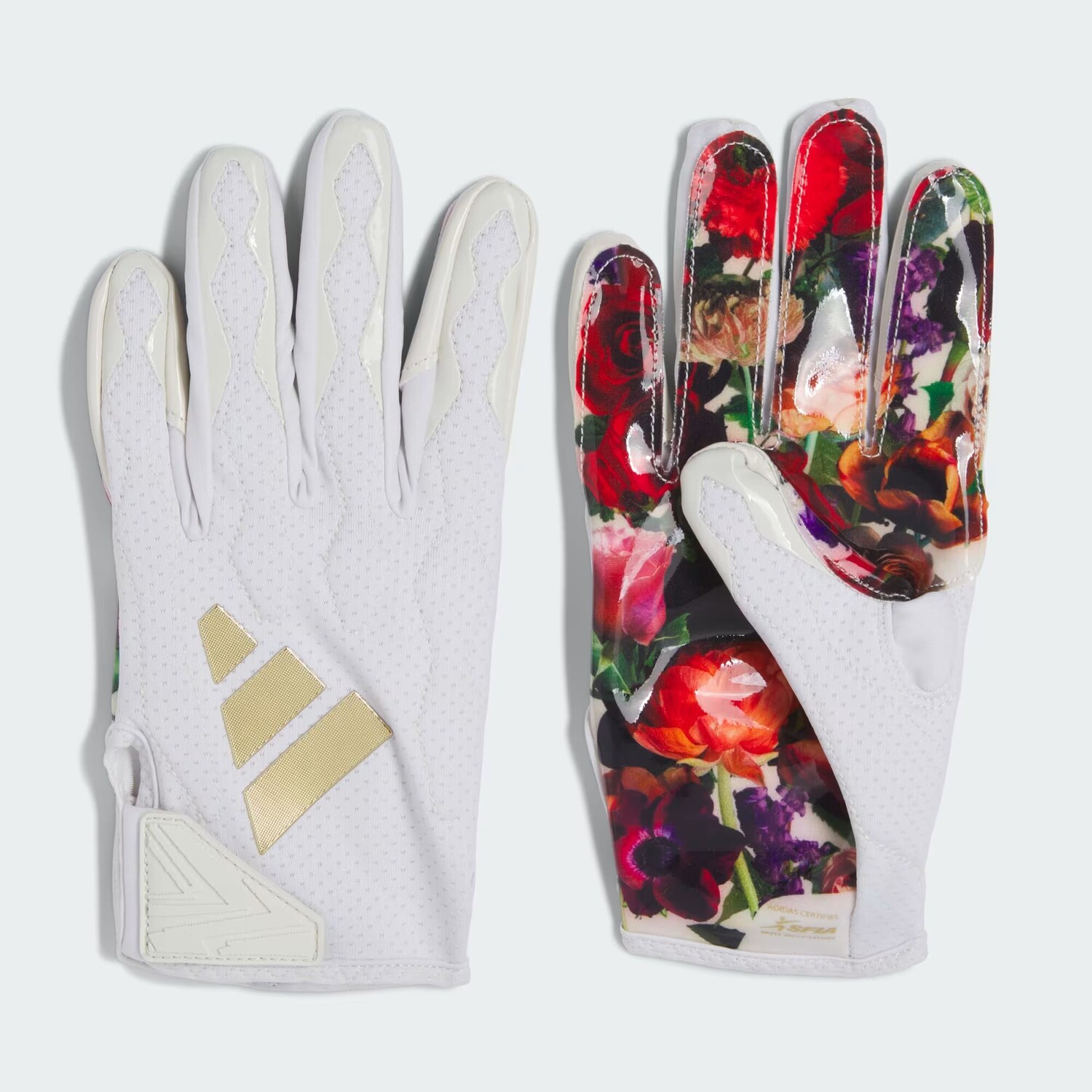 

Перчатки ADIZERO IMPACT FLORAL Adidas, цвет Off White/Metallic Gold