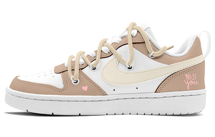 

Кроссовки для скейтбординга Court Borough Series женские, низкие, коричневые/белые Nike