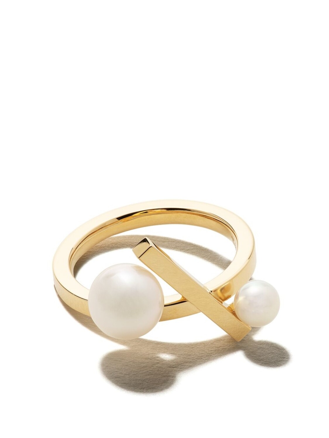 

Кольцо Balance Cross Akoya из желтого золота с жемчугом TASAKI, золотой