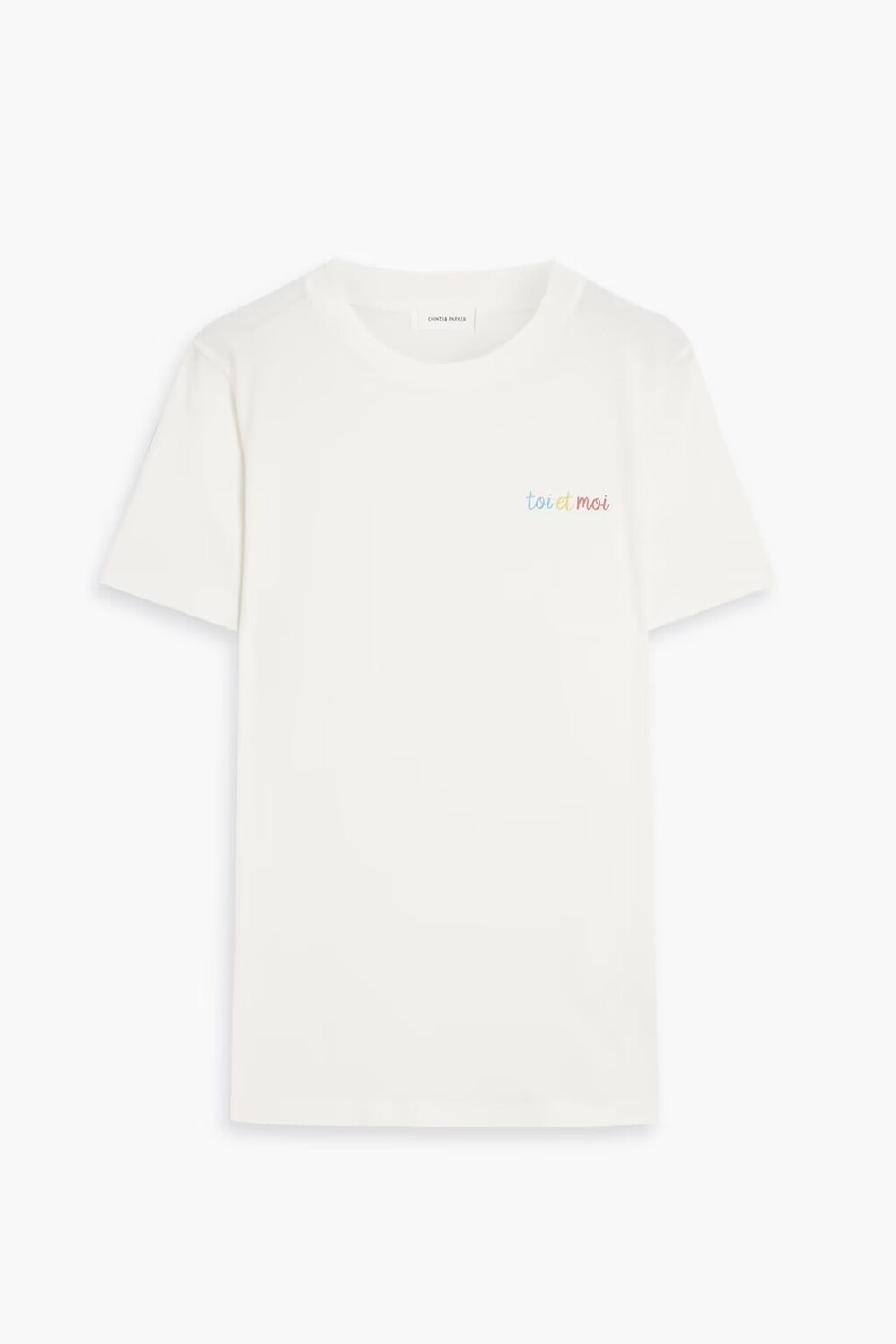 

Футболка из хлопкового джерси с принтом Chinti & Parker, цвет Off-white