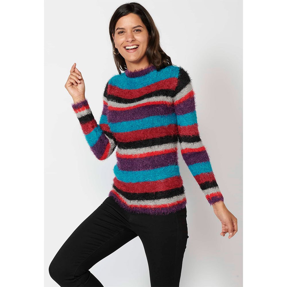 Свитер Koroshi 2322TR13 Round Neck, разноцветный свитер koroshi 2322tr02 round neck разноцветный