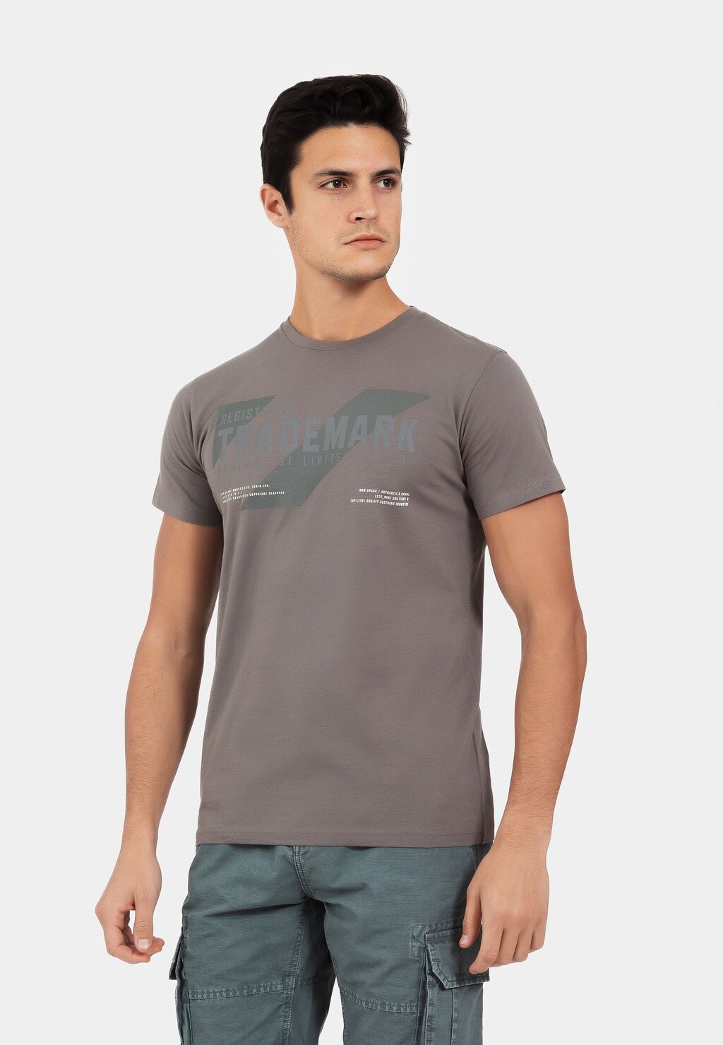 

Футболка с принтом AMDS JEANS, серый