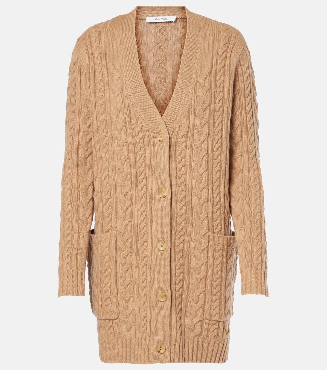 

Кардиган из шерсти Калотта и кашемира Max Mara, цвет cammello
