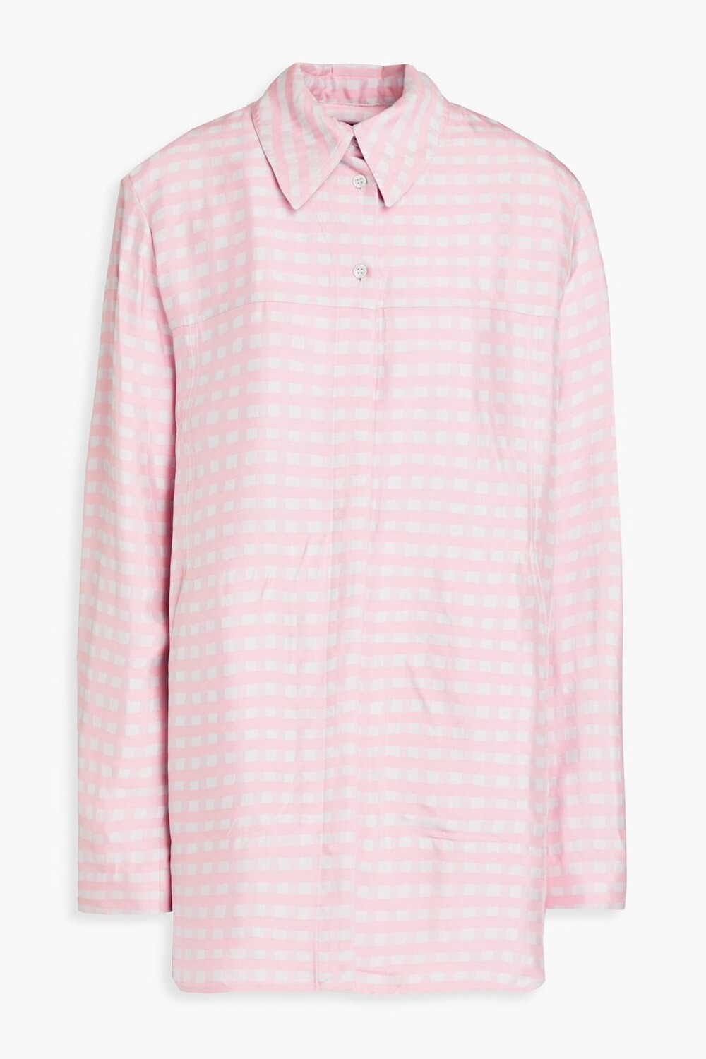 

Жаккардовая рубашка Passio в мелкую клетку JACQUEMUS, розовый