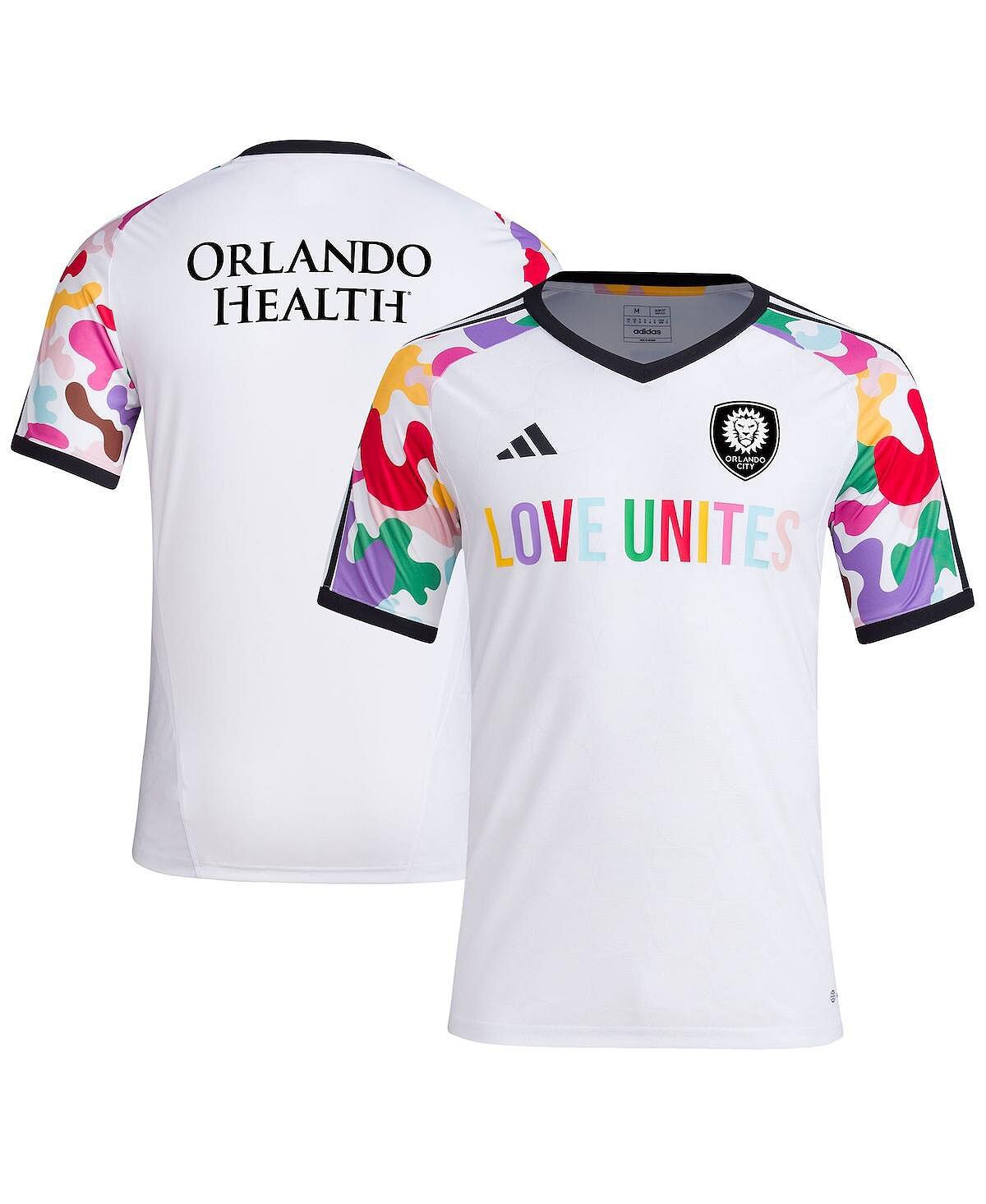 

Мужская белая предматчевая футболка Orlando City SC 2023 Pride adidas, Белый