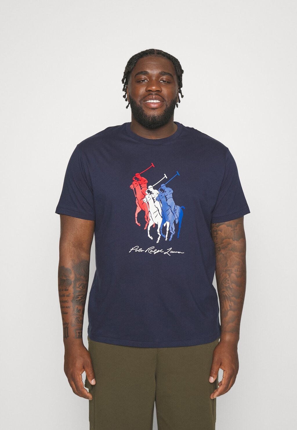 

Футболка с принтом SHORT SLEEVE Polo Ralph Lauren Big & Tall, круизный темно-синий