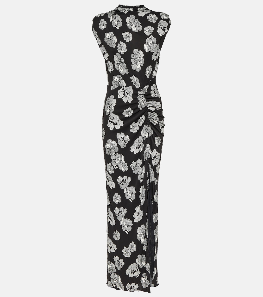 Платье макси apollo в горошек Diane Von Furstenberg, черный