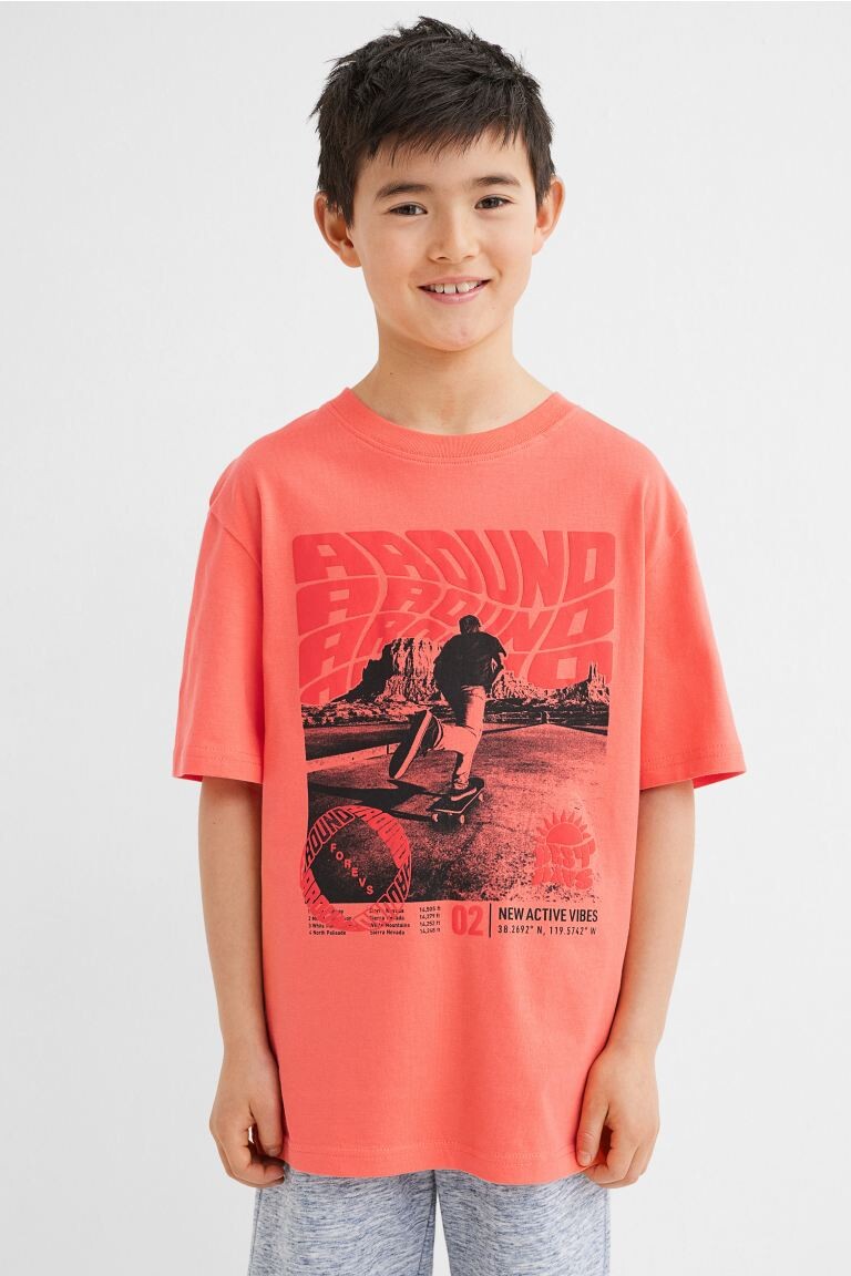 

Футболка с принтом H&M Skateboarder, оранжевый