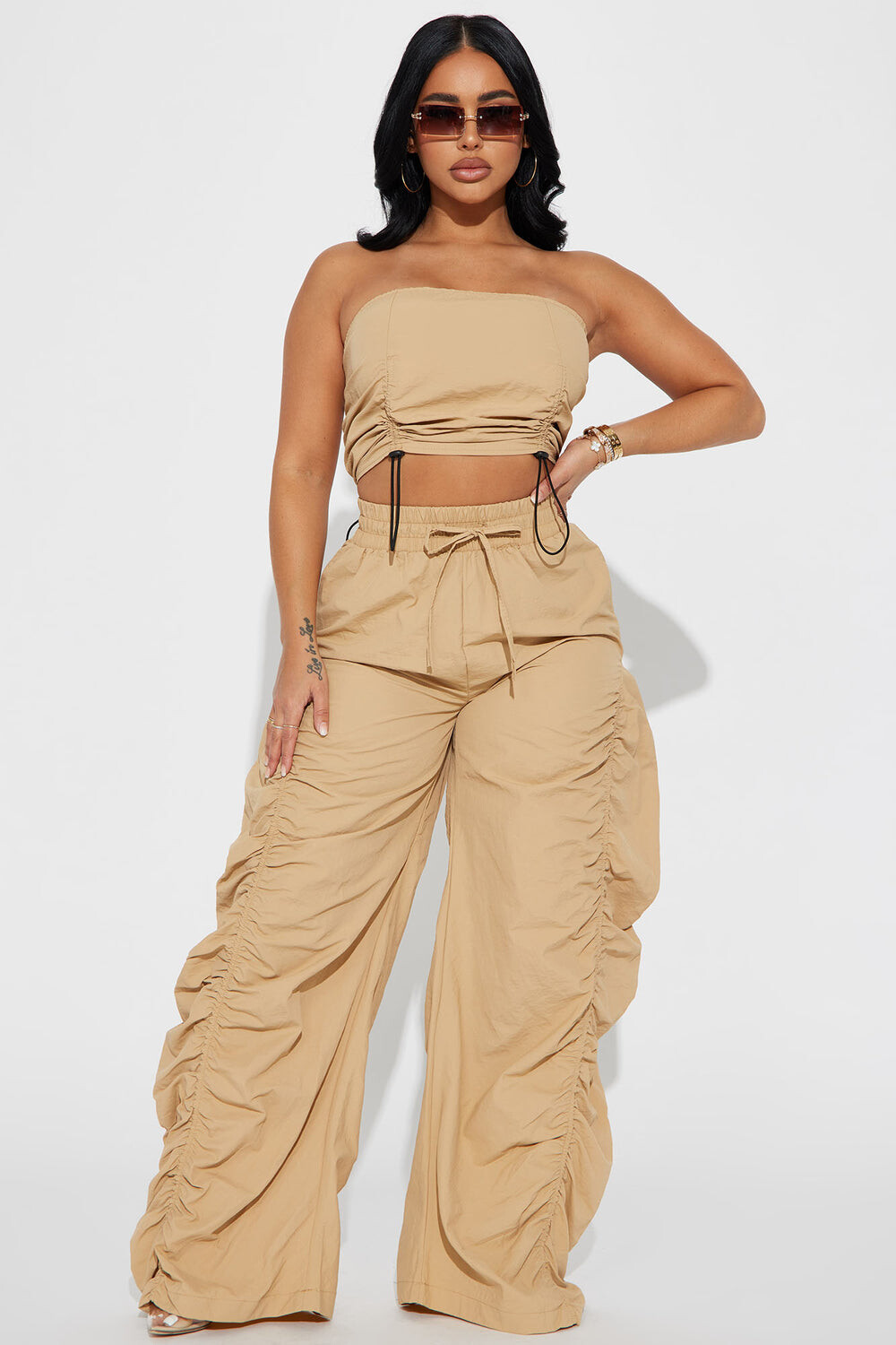 

Брюки Fashion Nova XHTP53, загар