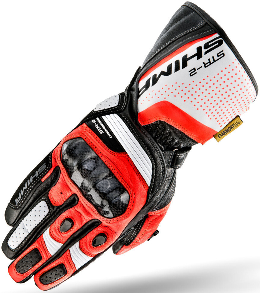 Перчатки SHIMA STR-2 с регулируемым запястьем, черный/белый/красный