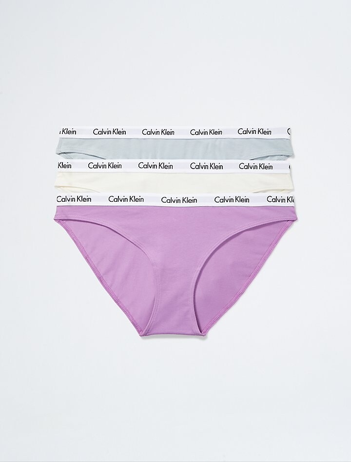 

Комплект из 3 хлопковых бикини с логотипом Carousel Calvin Klein, синий