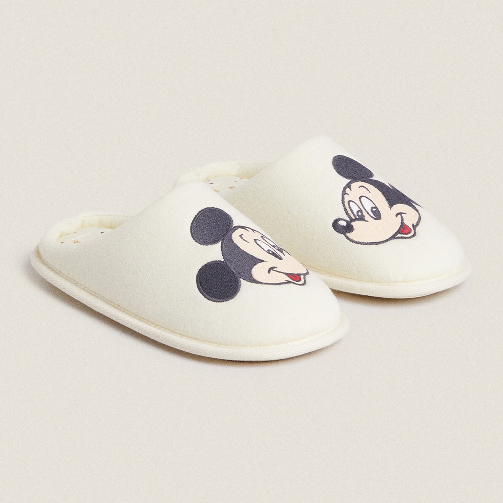 Детские тапочки-мюли Zara Home Mickey Mouse Disney, бежевый чехол mypads модная девочка из микки мауса женский для nokia c21 plus задняя панель накладка бампер