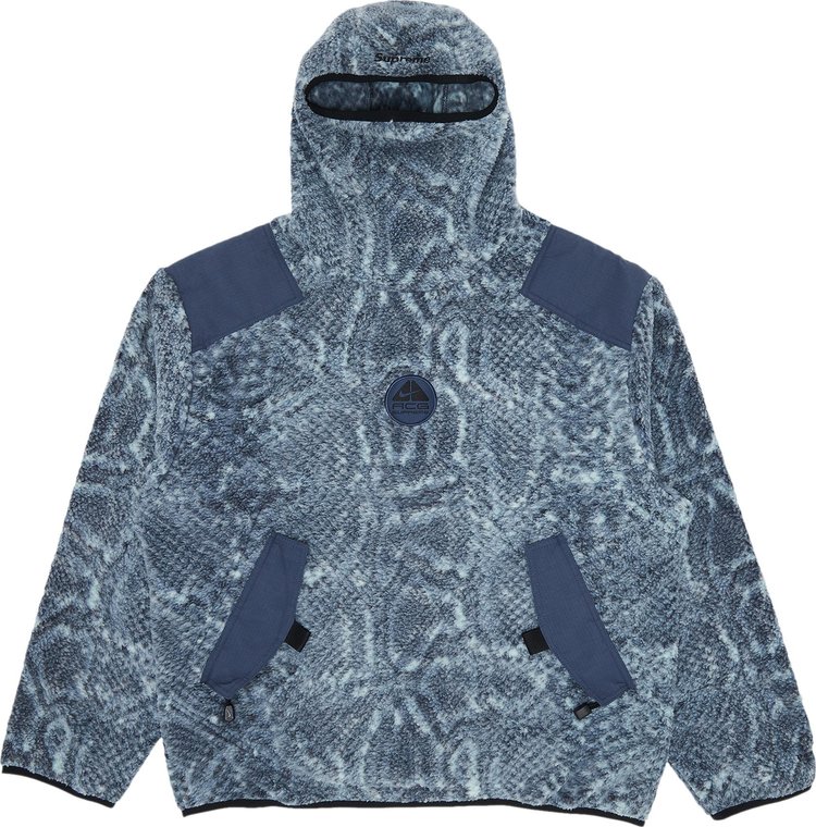 Пуловер Supreme x Nike ACG Fleece Pullover 'Mint Snakeskin', синий