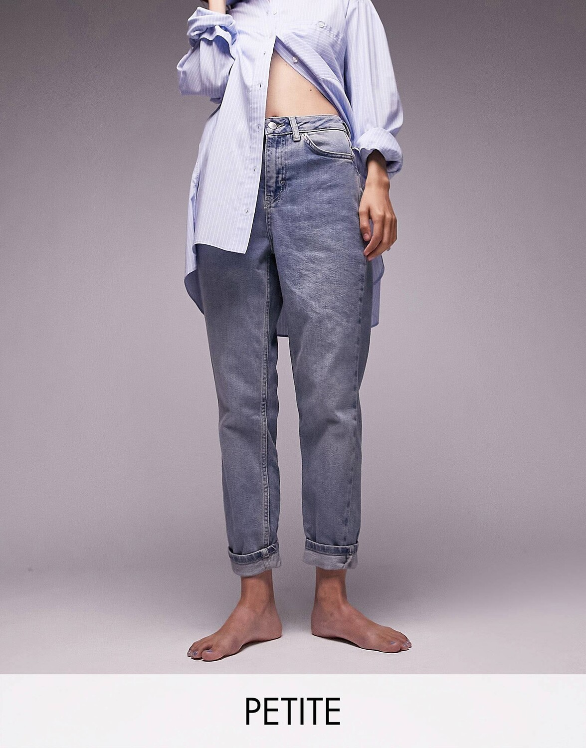 

Выбеленные джинсы Mom премиум-класса Topshop Petite