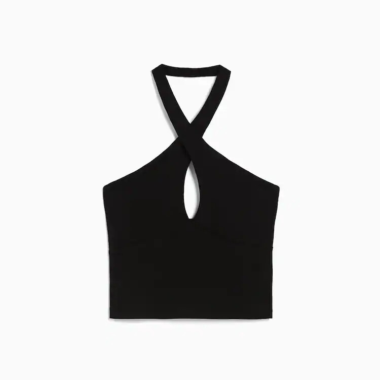 

Топ Bershka Crossover Strappy, черный