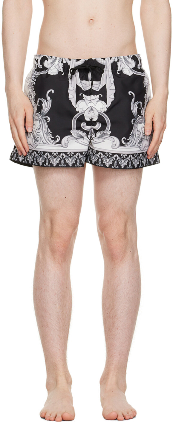 

Черные плавательные шорты в стиле барокко Versace Underwear