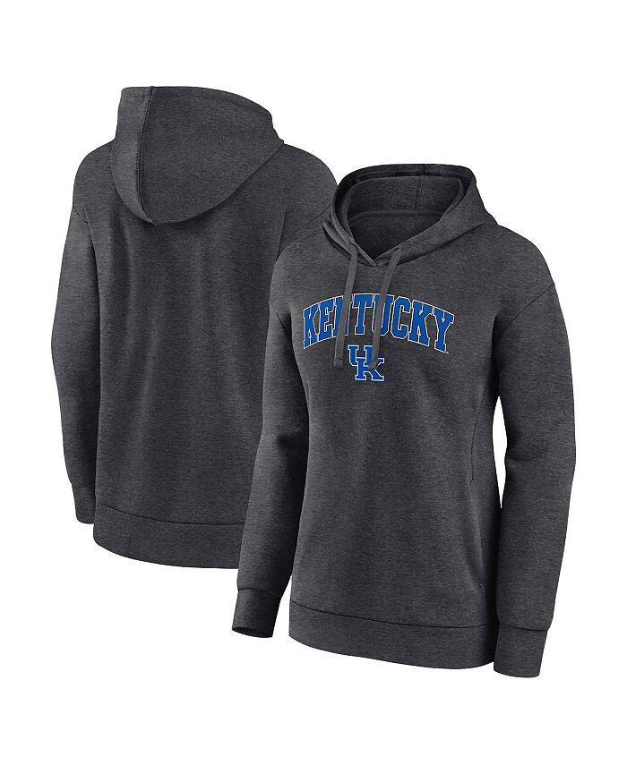 

Женский пуловер с капюшоном цвета «Heather Charcoal Kentucky Wildcats Evergreen Campus» Fanatics, серый