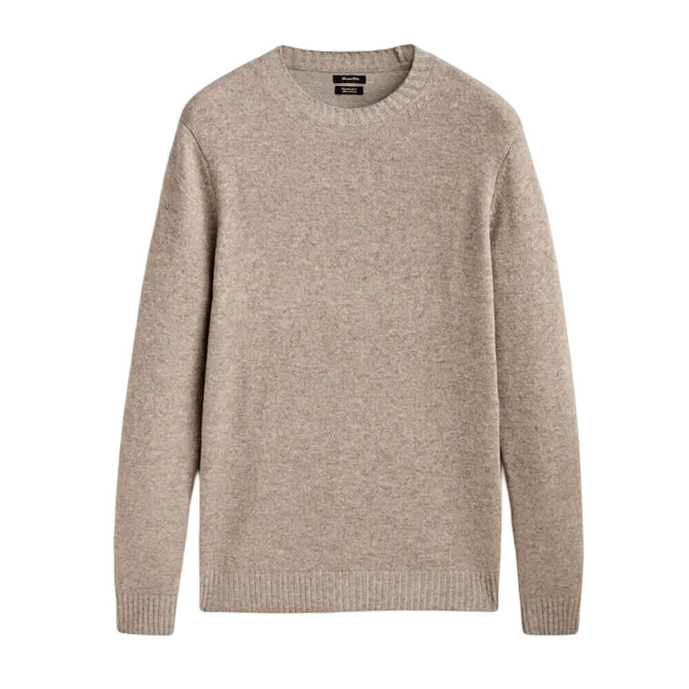 

Свитер Massimo Dutti Wool Blend Crew Neck, бежевый