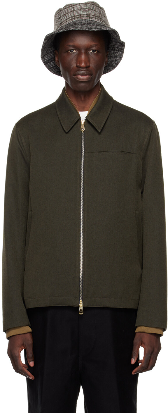 

Зеленая куртка на молнии спереди Paul Smith, Зеленый