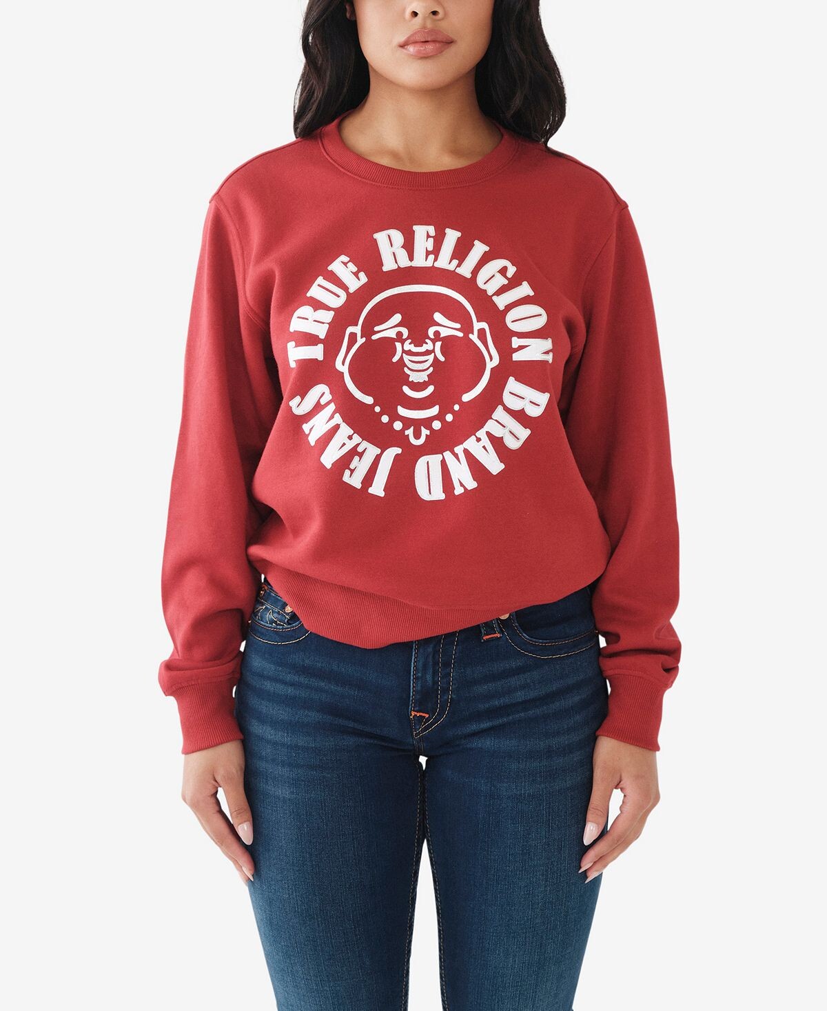 

Женская свободная пуловерная толстовка True Religion, мульти