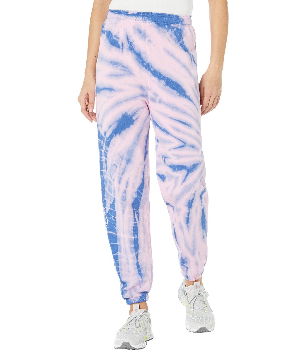 

Брюки Ivory Ella, Cherry Blossom Swirl Tie-Dye Relaxed Joggers, Серый