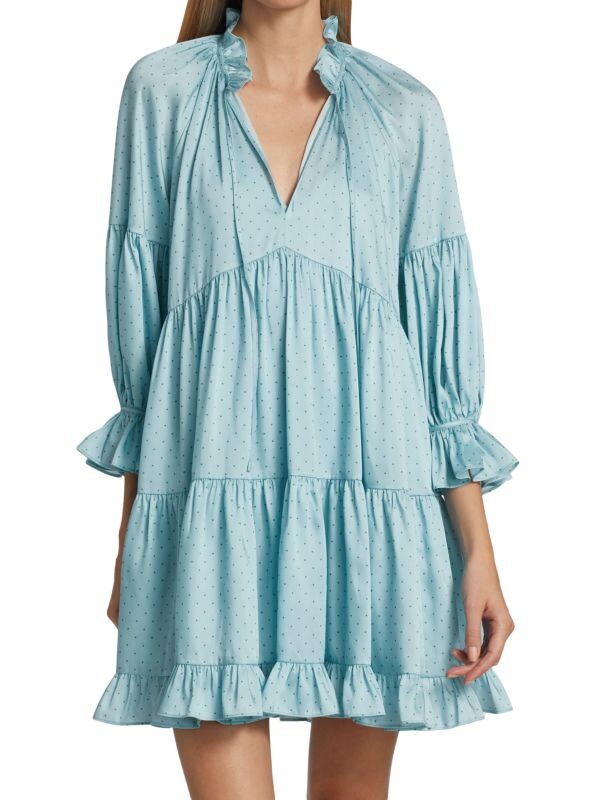 

Мини-платье phyllis в горошек Cinq à Sept Powder blue