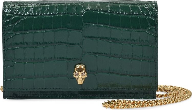

Сумка Alexander McQueen Skull Mini Bag Emerald, зеленый