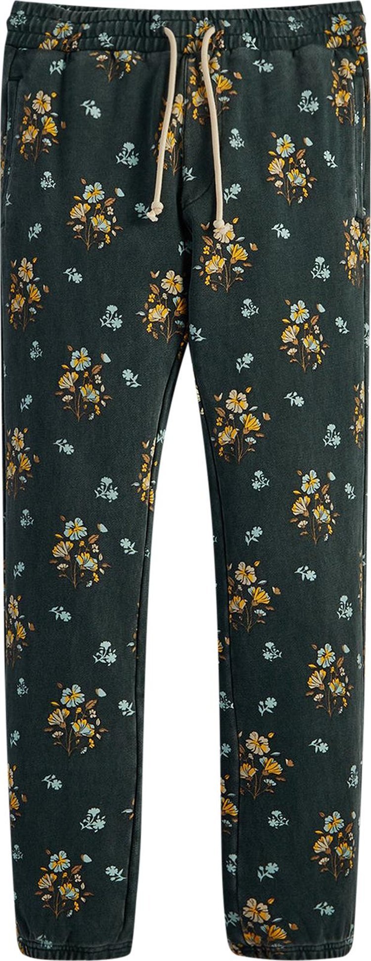 Спортивные брюки Kith Begonia Floral Williams I Sweatpant 'Stadium', зеленый - фото