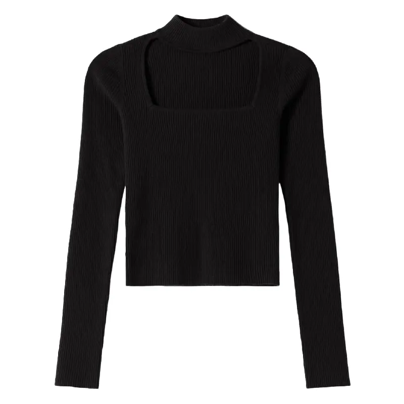 

Свитер Bershka Sweater With Choker Neck, черный