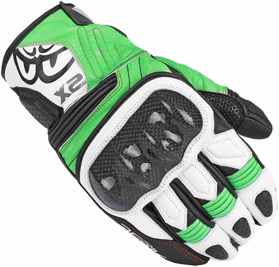 Мотоциклетные перчатки Berik NexG с защитой от стирания, черный/белый/зеленый мотоциклетные перчатки track plus berik черный белый зеленый
