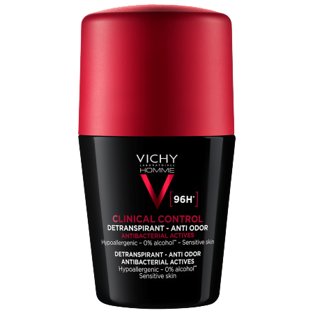 Vichy Homme Clinical Control 96 H шариковый антиперспирант для мужчин, 50 мл - фото