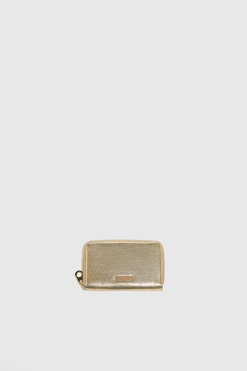

Золотой кошелек для визитницы Pull&Bear, золотой