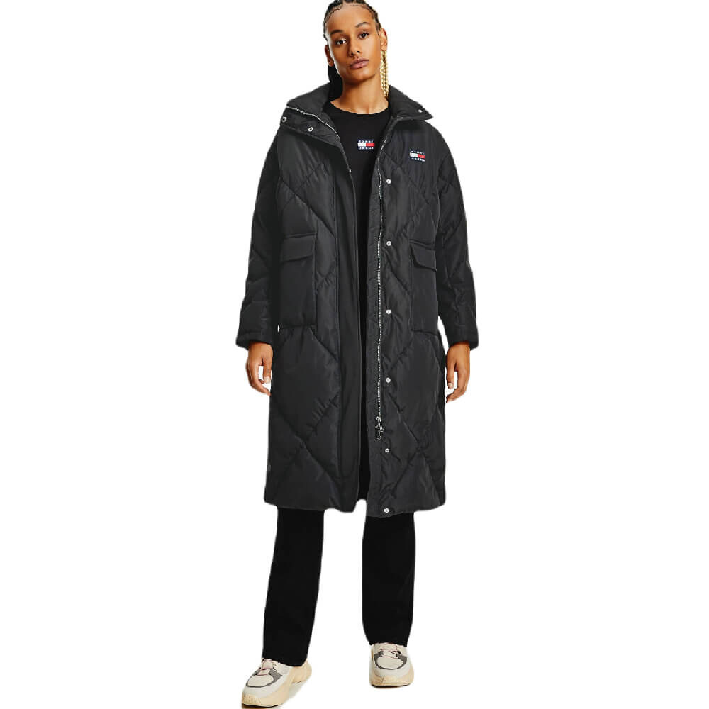 

Пальто Tommy Jeans Longline Padded, черный