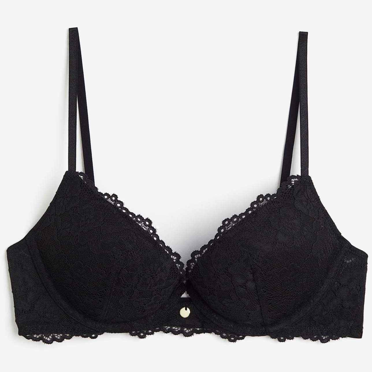 цена Бюстгальтер H&M Lace Super Push-up, черный