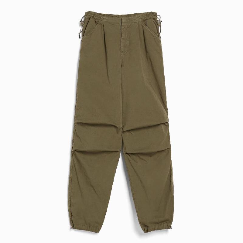 

Брюки Bershka Loose Fit Parachute, зеленый