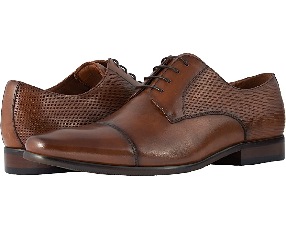 Оксфорды Postino Cap Toe Oxford Florsheim, коньяк smooth - фото