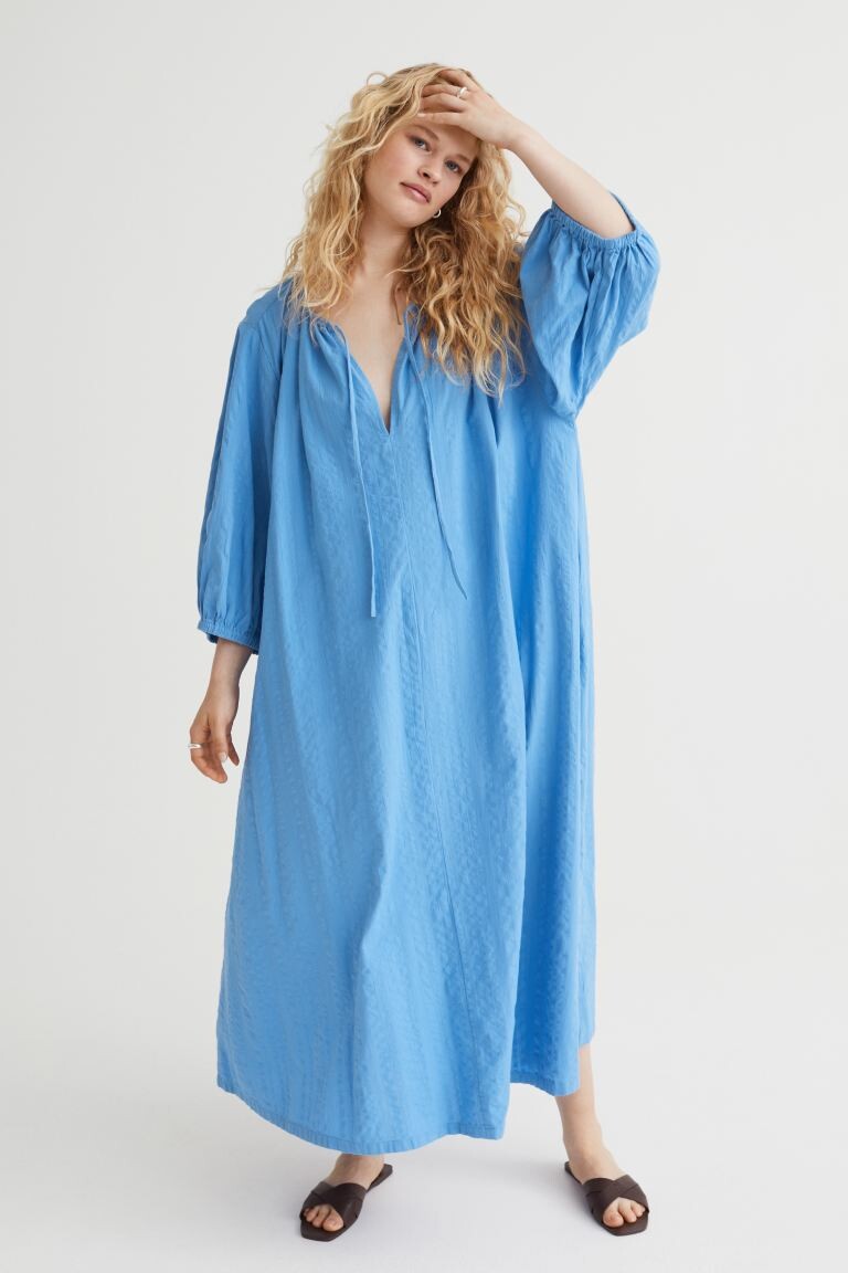 

Платье с галстуком H&M, синий