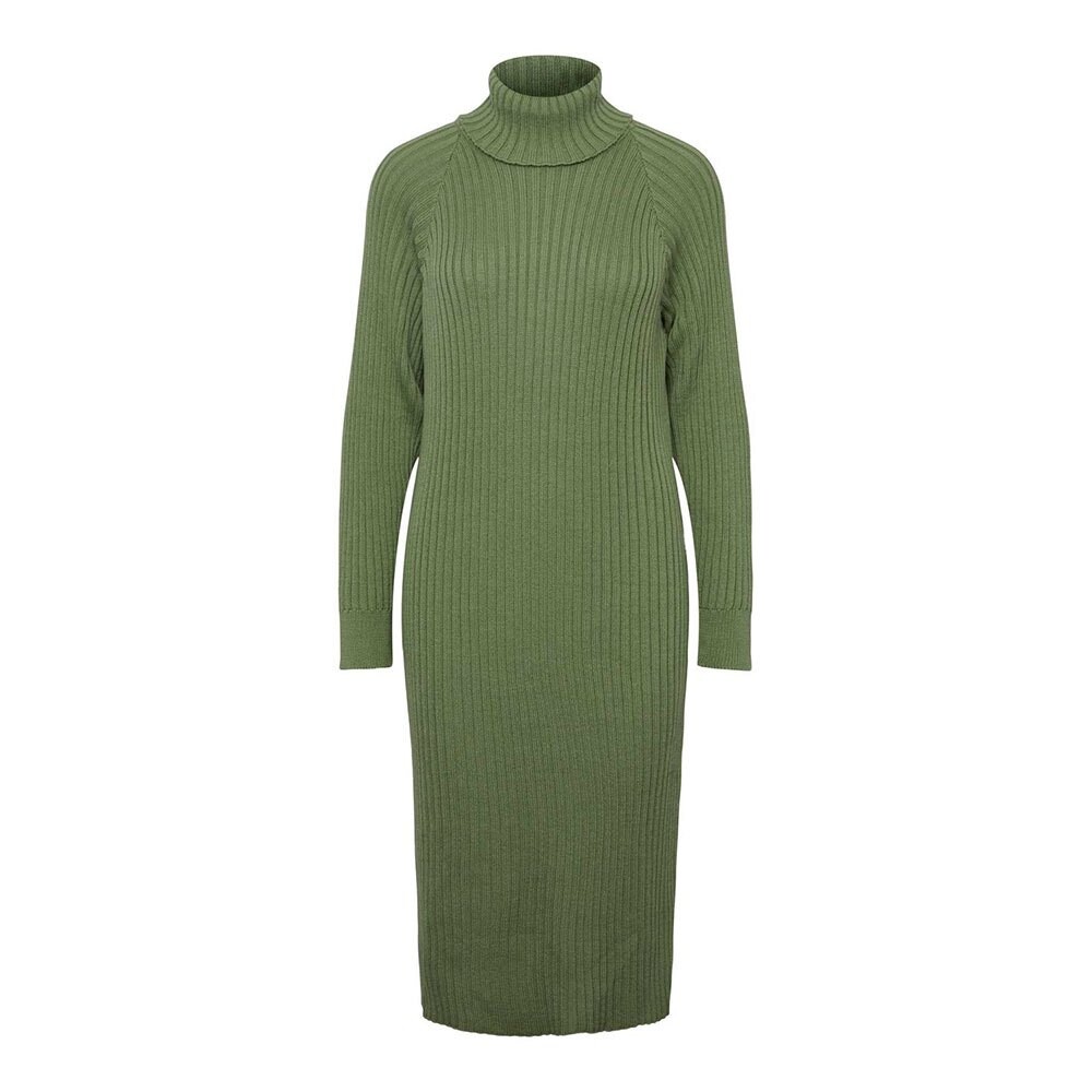 

Платье миди Yas Mavi Roll Neck Long Sleeve, зеленый