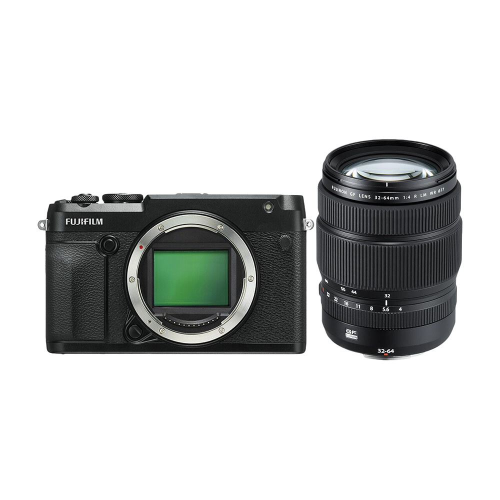 

Фотоаппарат Fujifilm GFX 50R + GF 32-64mm f/4 R LM WR, черный