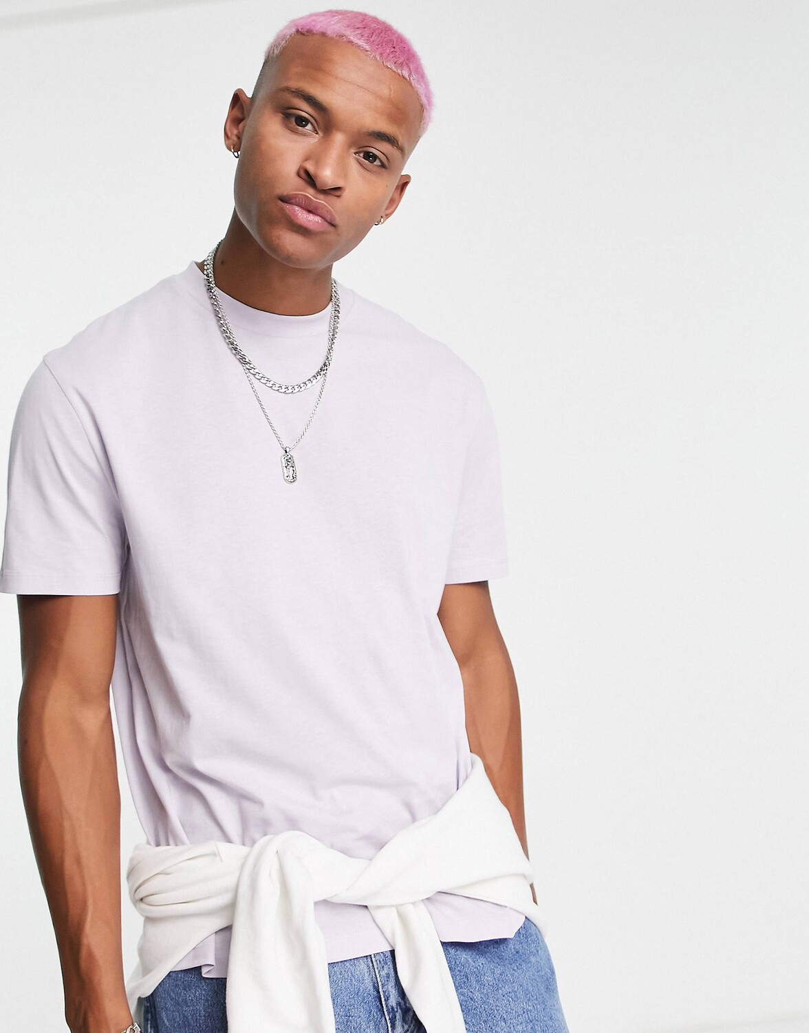 

Сиреневая футболка свободного кроя ASOS DESIGN