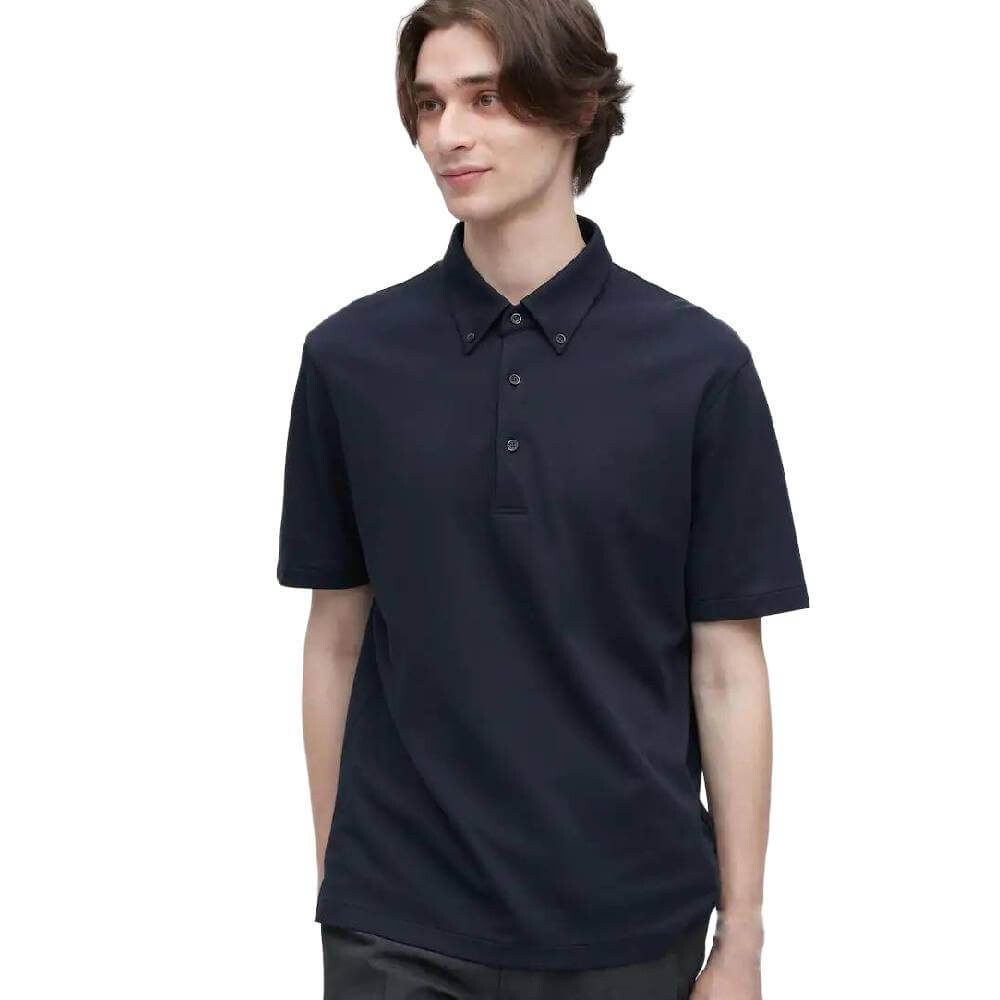 

Футболка Uniqlo AIRism Polo, темно-синий