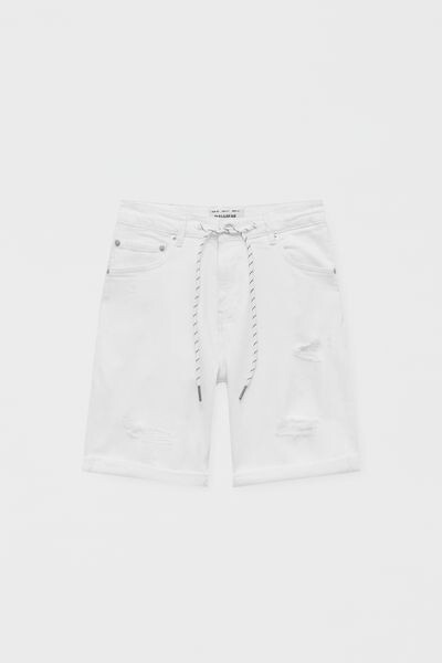 

Джинсовые шорты-бермуды с кулиской на талии PULL&BEAR