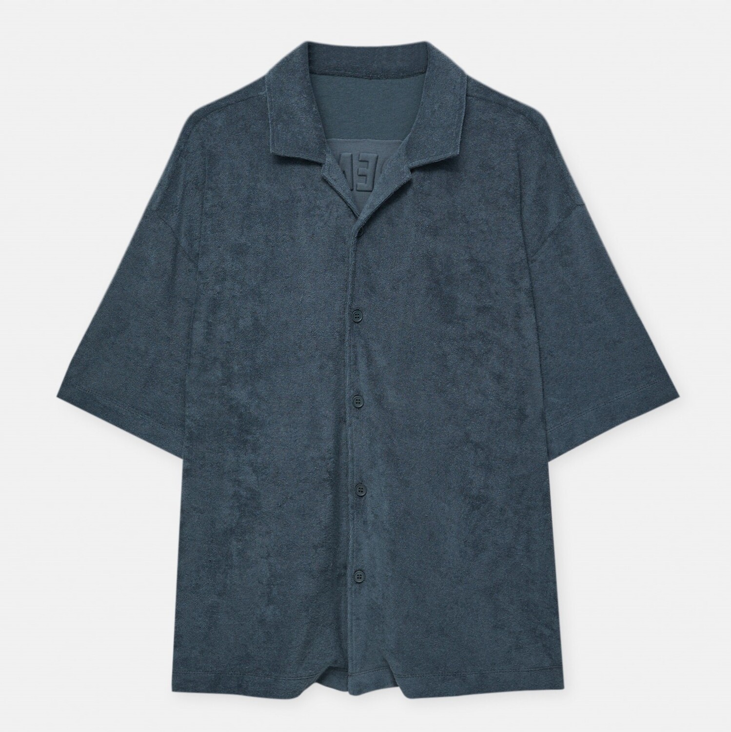 

Рубашка Pull&Bear Terry Short Sleeve, синий