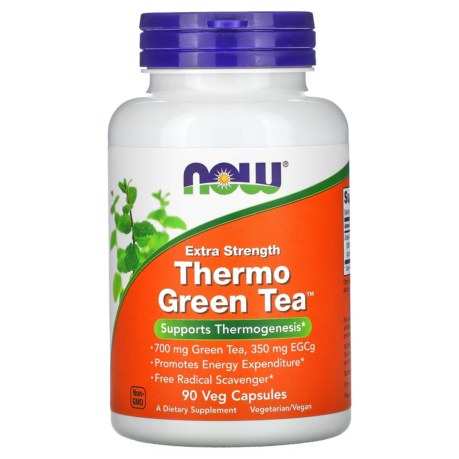 Зеленый термо чай NOW Foods, 90 вегетарианских капсул цена и фото
