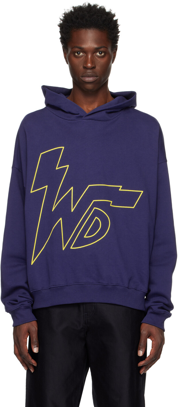 

Худи темно-синего цвета Thunder 'WD' We11done, Синий