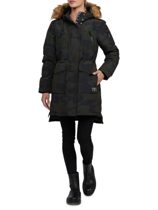 

Парка calle с отделкой из искусственного меха Kendall + Kylie Military